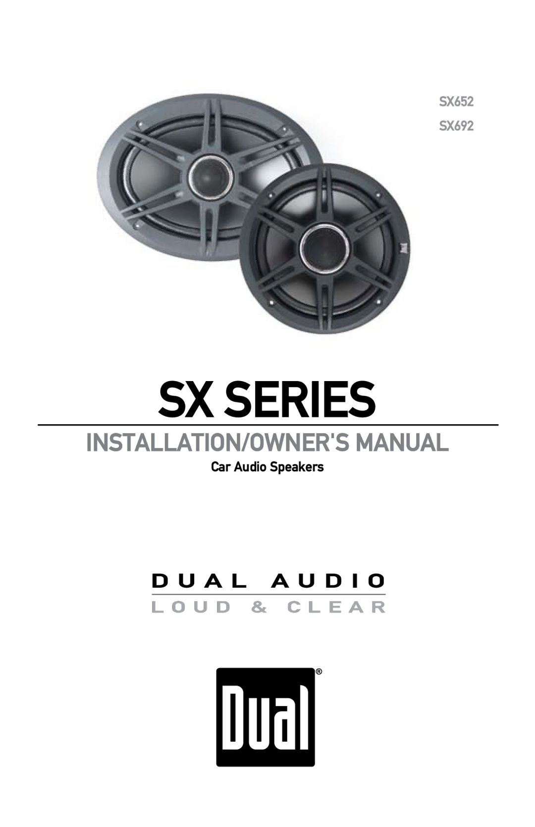 Dual SX652, SX692 owner manual Sx Series 